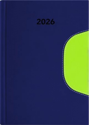 Naptár, tervező, B5, heti, DAYLINER "Memphis", kék-zöld