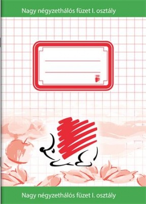 Füzet, tűzött, A5, nagy kockás, 32 lap, 1. osztály, ICO "Süni"