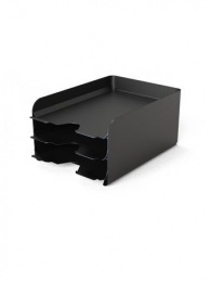 Irattálca, fém, 3 részes, ALBA, fekete