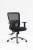 Irodai szék, karfás, fekete szövetborítás, feszített hálós háttámla, fekete lábkereszt, MAYAH "HD", fekete